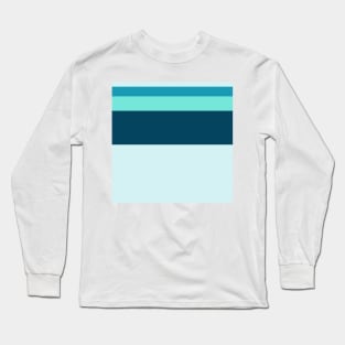 A splendid compound of Water, Tiffany Blue, Blue-Green and Midnight Green (Eagle Green) stripes. Long Sleeve T-Shirt